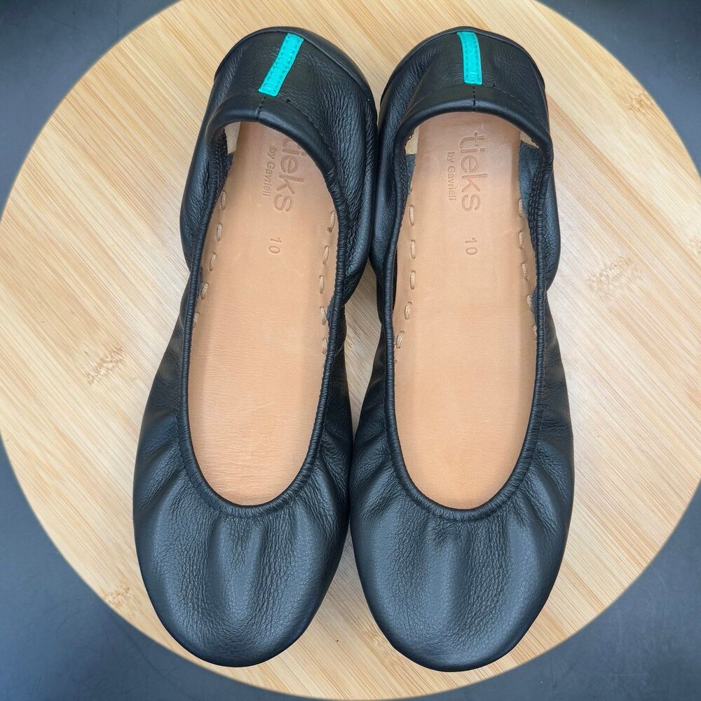 Tieks Gavrieli Black Foldable Ballet Flats Comfort Slip-On Shoes Women’s Sz 10